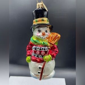 Christopher Radko Limited Edition SHIVERY TIMBERS Snowman Christmas Ornament